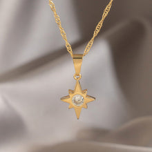 Cargar imagen en el visor de la galería, Cadena Singapur 45cms + Colgante Estrella