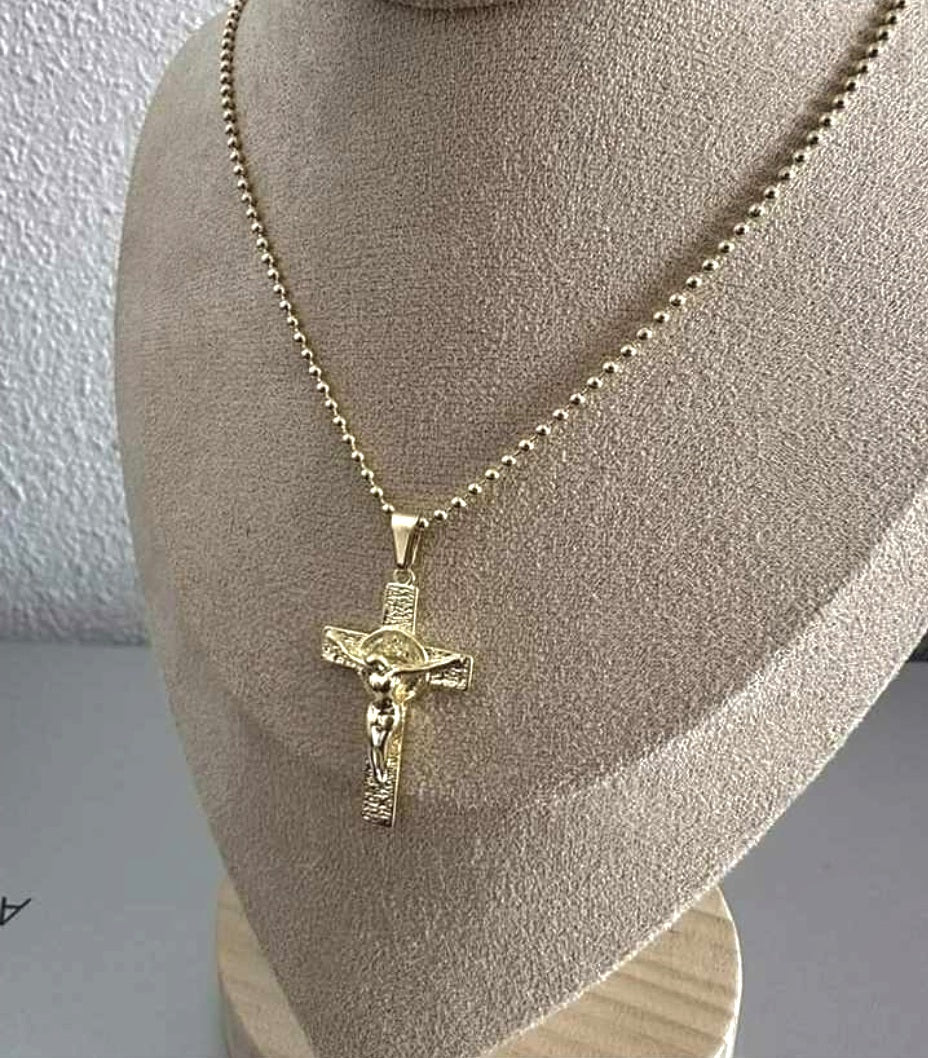 Cadena Militar de 2.5mm 60cms + Cruz Sanbrnito