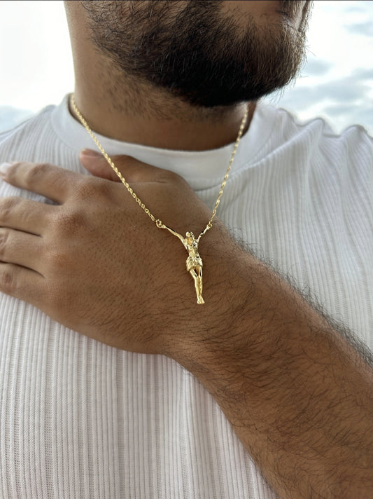 Cadena Con Dije Cristo de 50cm