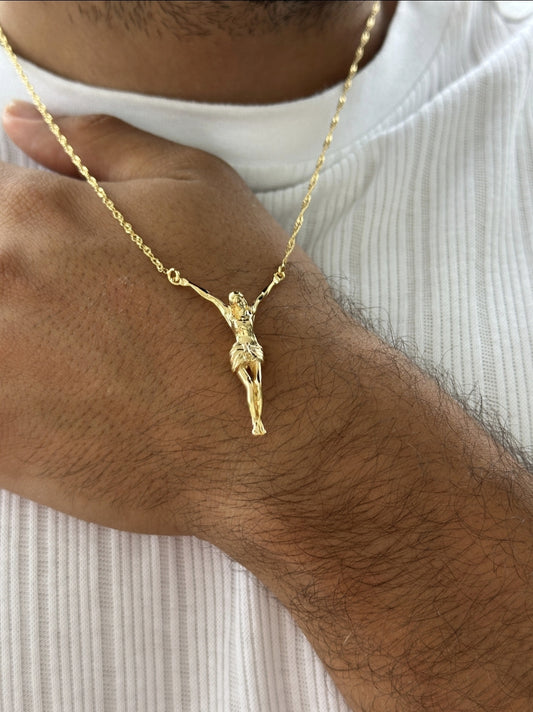 Cadena Con Dije Cristo de 50cm