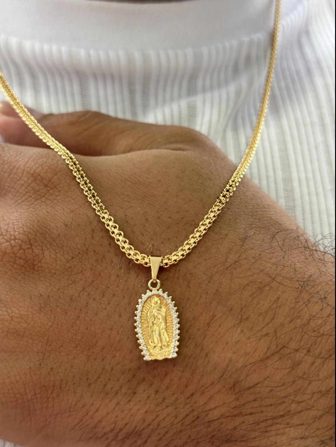 Cadena Chinesca + Colgante Virgen