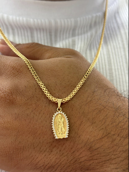 Cadena Chinesca + Colgante Virgen