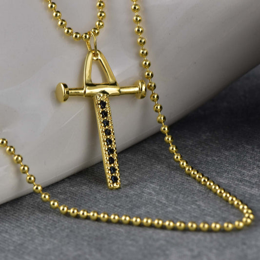 Cadena Militar 60cms + Colgante Cruz Péndulo