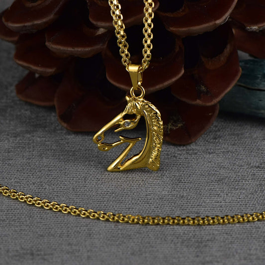 Cadena Chinesca 60cms + Colgante Caballo